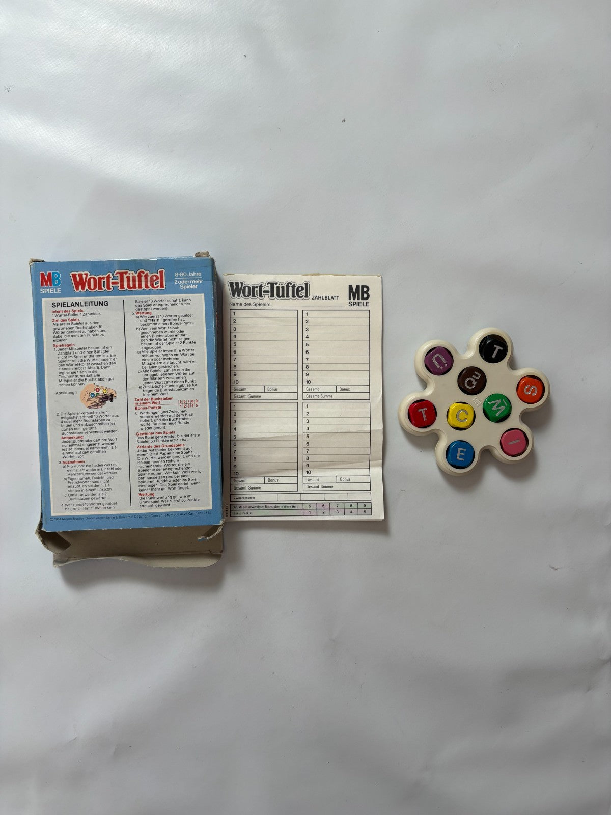 Wort Tüftel Parker Hasbro MB 1984 Reise Vollständig - Ansicht 9