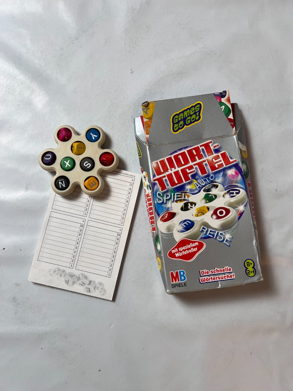 Wort Tüftel Parker Hasbro MB 2001 Reise Vollständig - Ansicht 2