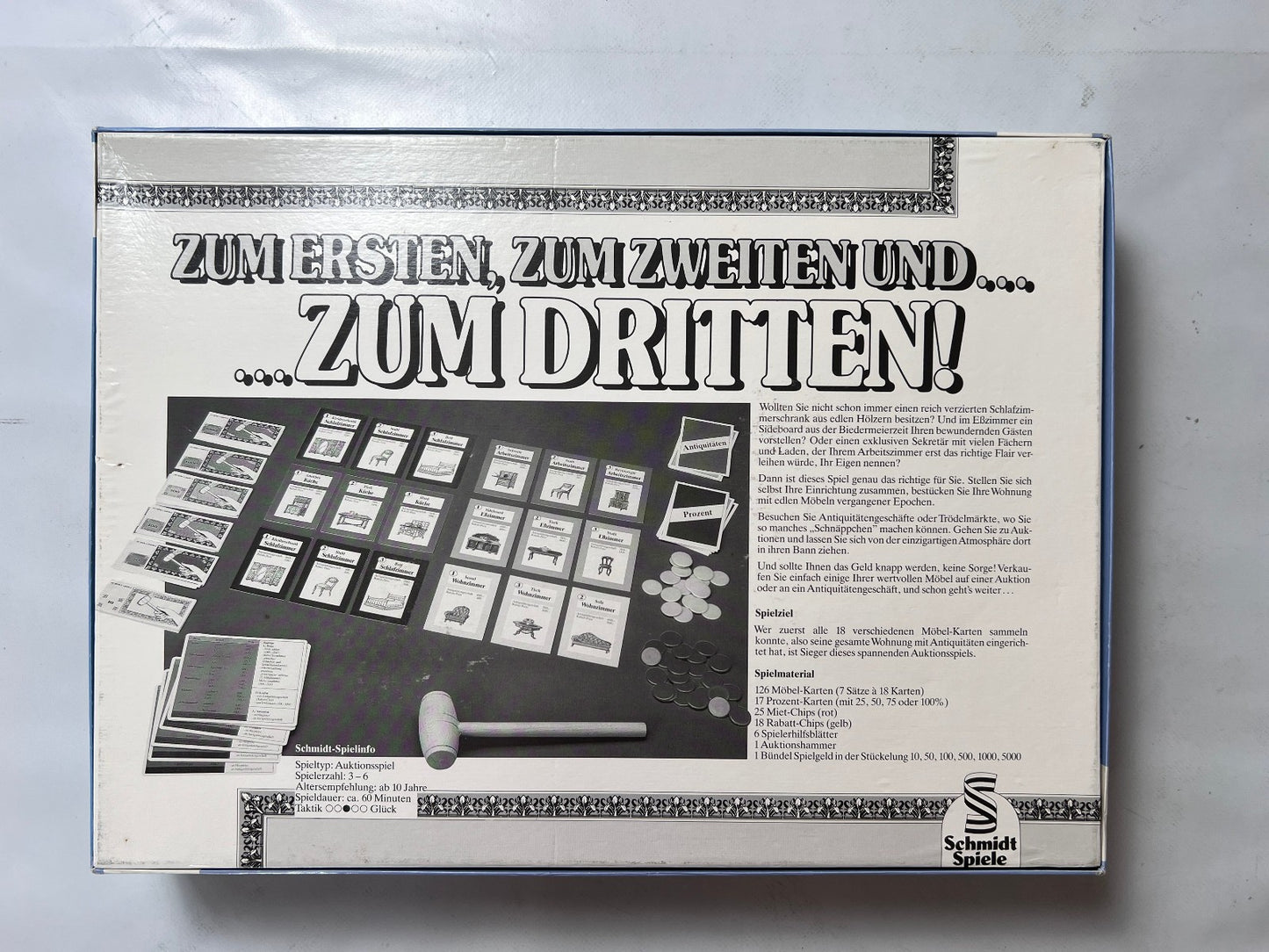 Zum ersten, zum zweiten und zum dritten Schmidt Spiele  Unbespielt - Ansicht 2