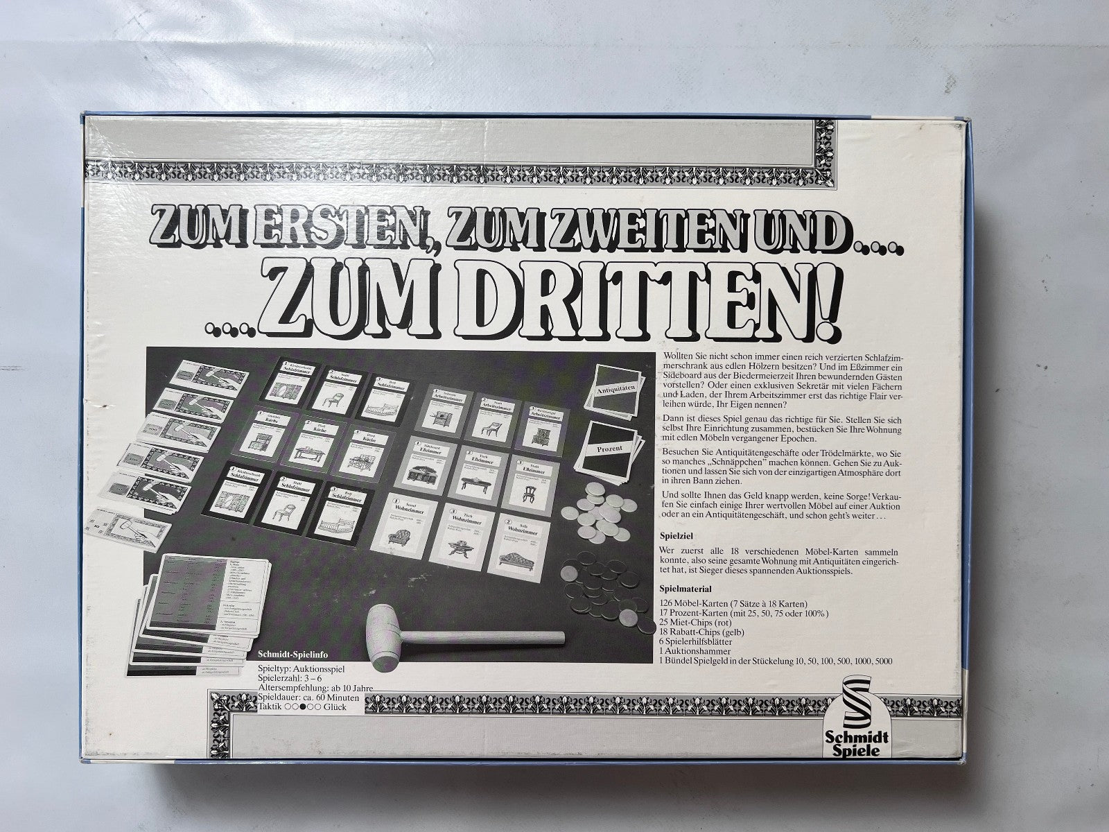 Zum ersten, zum zweiten und zum dritten Schmidt Spiele  Unbespielt - Ansicht 2